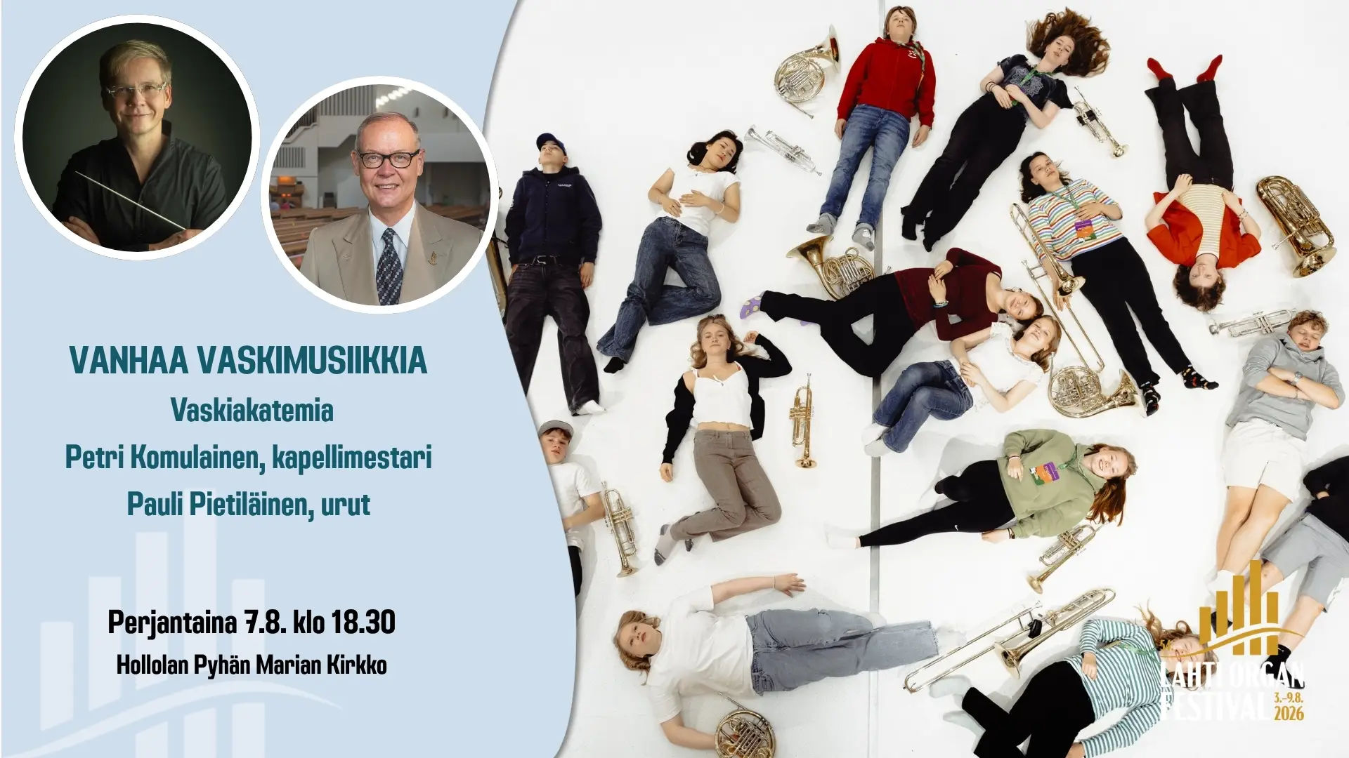 Kuvassa Vaskiakatemian oppilaita ja Petri Komulaisen ja Pauli Pietikäisen kasvokuvat.